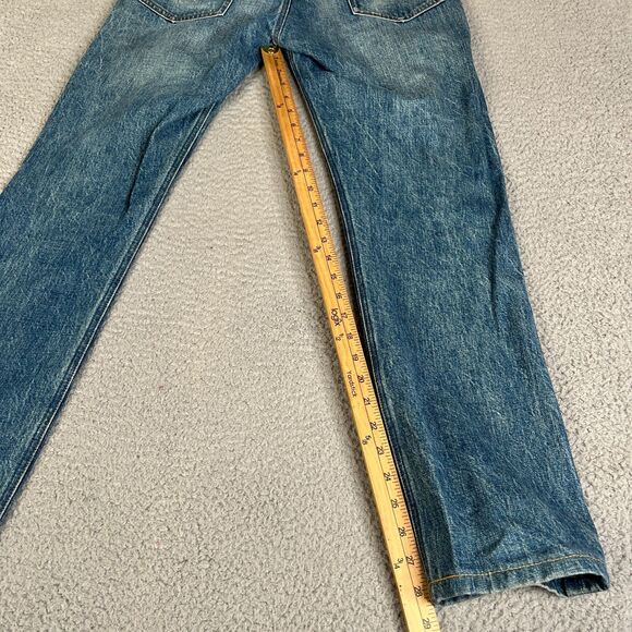 Todd Shelton Selvedge Jeans Mens 29 x 28  Blue Denim YKK Zipper Tapered Made USA - Picture 14 of 16